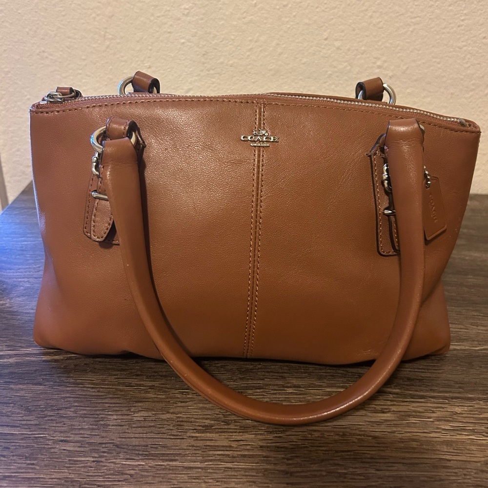 Coach Mini Madison Saddle Brown Leather Handbag